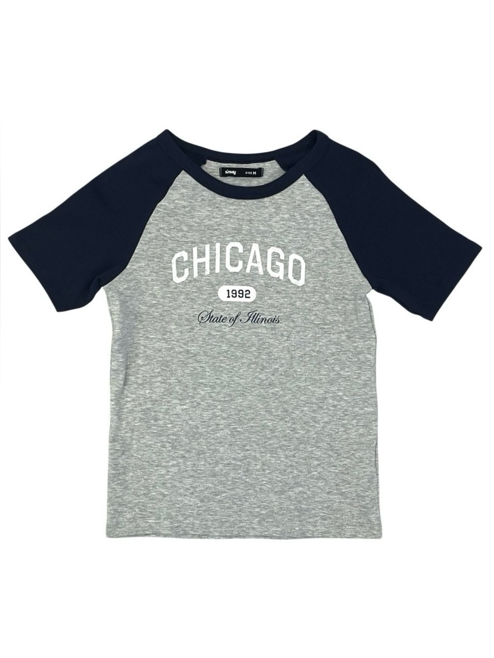 Sinsay Raglan T-Shirt Chicago 1992 State Of Illinois Fits Like XS Label Says M